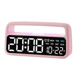 LED Ambient Light Bedside Alarm Clock Home Decor Multi-Function Clock With White Light