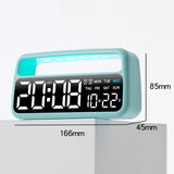 LED Ambient Light Bedside Alarm Clock Home Decor Multi-Function Clock With White Light