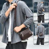 WEIXIER D892 Men Multi-Functional Waterproof Crossbody Bag Wear-Resistant Portable Shoulder Bag