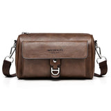 WEIXIER D895 Vintage PU Leather Men Shoulder Bag Large-Capacity Casual Crossbody Bag