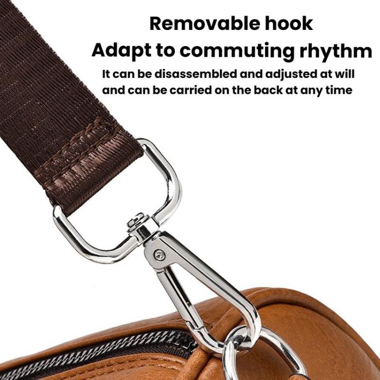 WEIXIER D895 Vintage PU Leather Men Shoulder Bag Large-Capacity Casual Crossbody Bag