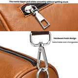 WEIXIER D895 Vintage PU Leather Men Shoulder Bag Large-Capacity Casual Crossbody Bag