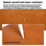 WEIXIER D826 Large-Capacity Men Crossbody Bag PU Leather Vintage Waterproof Shoulder Bag