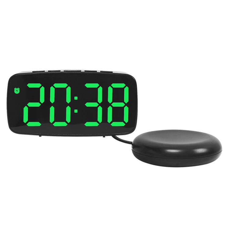 LED Electronic Alarm Clock Bedside Vibrator Clock, Black Shell Green Light, Black Shell Blue Light, Black Shell White Light, White Shell Green Light, White Shell Blue Light, White Shell White Light