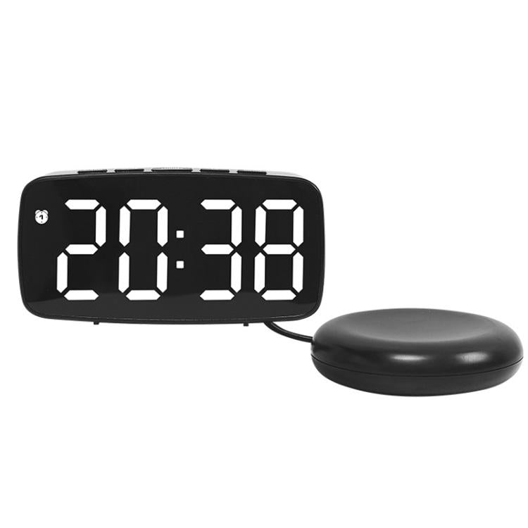 LED Electronic Alarm Clock Bedside Vibrator Clock, Black Shell Green Light, Black Shell Blue Light, Black Shell White Light, White Shell Green Light, White Shell Blue Light, White Shell White Light
