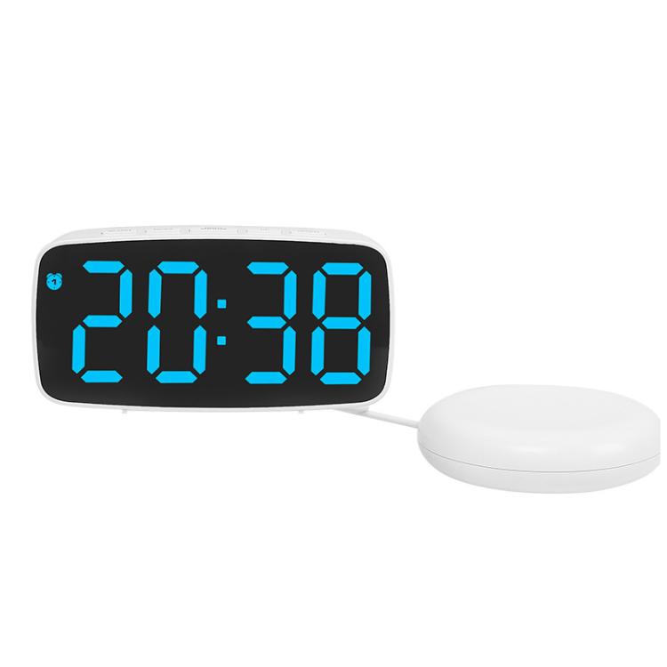 LED Electronic Alarm Clock Bedside Vibrator Clock, Black Shell Green Light, Black Shell Blue Light, Black Shell White Light, White Shell Green Light, White Shell Blue Light, White Shell White Light