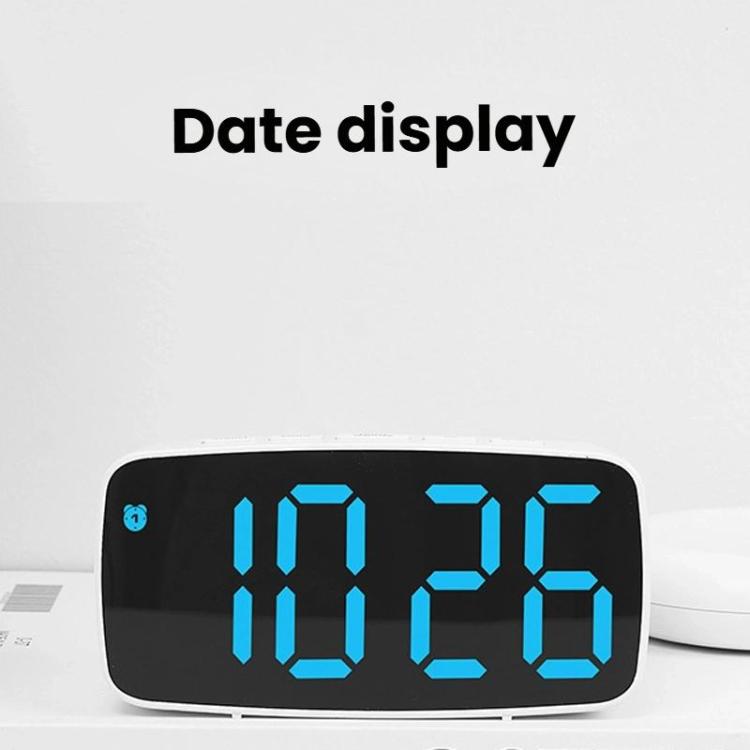 LED Electronic Alarm Clock Bedside Vibrator Clock, Black Shell Green Light, Black Shell Blue Light, Black Shell White Light, White Shell Green Light, White Shell Blue Light, White Shell White Light