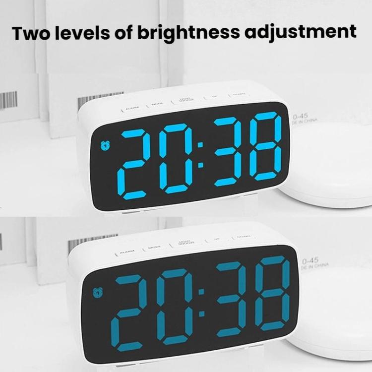 LED Electronic Alarm Clock Bedside Vibrator Clock, Black Shell Green Light, Black Shell Blue Light, Black Shell White Light, White Shell Green Light, White Shell Blue Light, White Shell White Light
