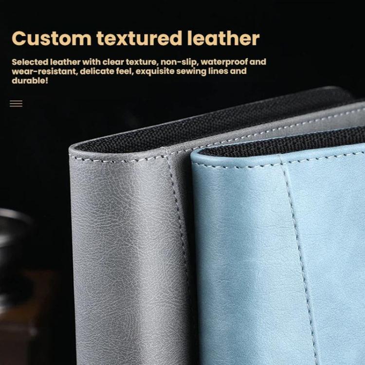 A5 PU Leather Zipper Organizer & Refillable Notebook with 8-Digit Calculator, Multi-Card Slots & Receipt Compartment, Black, Brown, Lake Blue