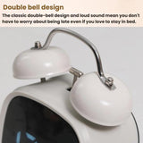 Loud Metal Powerful Ringing Clock LED Multifunction Clock, Black Shell White Light, Black Shell Green Light, Black Shell Blue Light, Black Shell Red Light, White Shell White Light, White Shell Green Light, White Shell Blue Light, White Shell Red Light