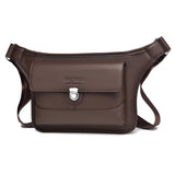 WEIXIER D827 Men PU Leather Crossbody Bag Waterproof Lychee-Grain Shoulder Bag