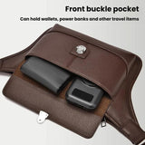 WEIXIER D827 Men PU Leather Crossbody Bag Waterproof Lychee-Grain Shoulder Bag