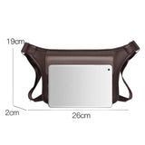 WEIXIER D827 Men PU Leather Crossbody Bag Waterproof Lychee-Grain Shoulder Bag