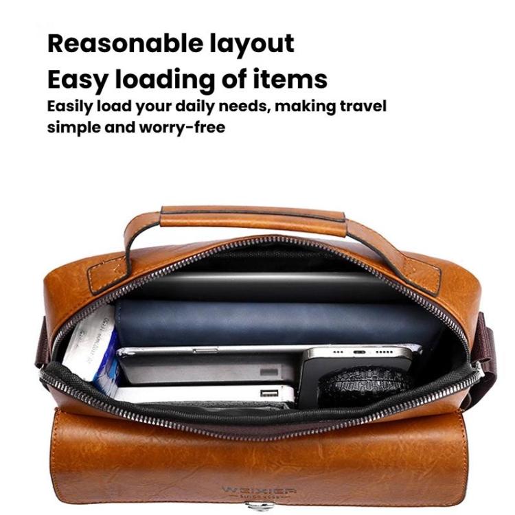 WEIXIER D828 Men Versatile Casual Shoulder Crossbody Bag Large-Capacity Shoulder Bag