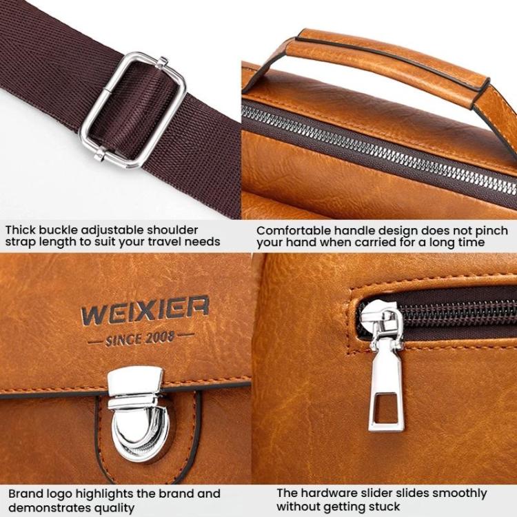 WEIXIER D828 Men Versatile Casual Shoulder Crossbody Bag Large-Capacity Shoulder Bag