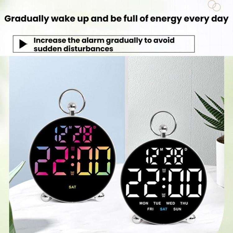 LED Multi-Function Digital Clock Student Desktop Digital Timepiece Plug-in Alarm Clock
