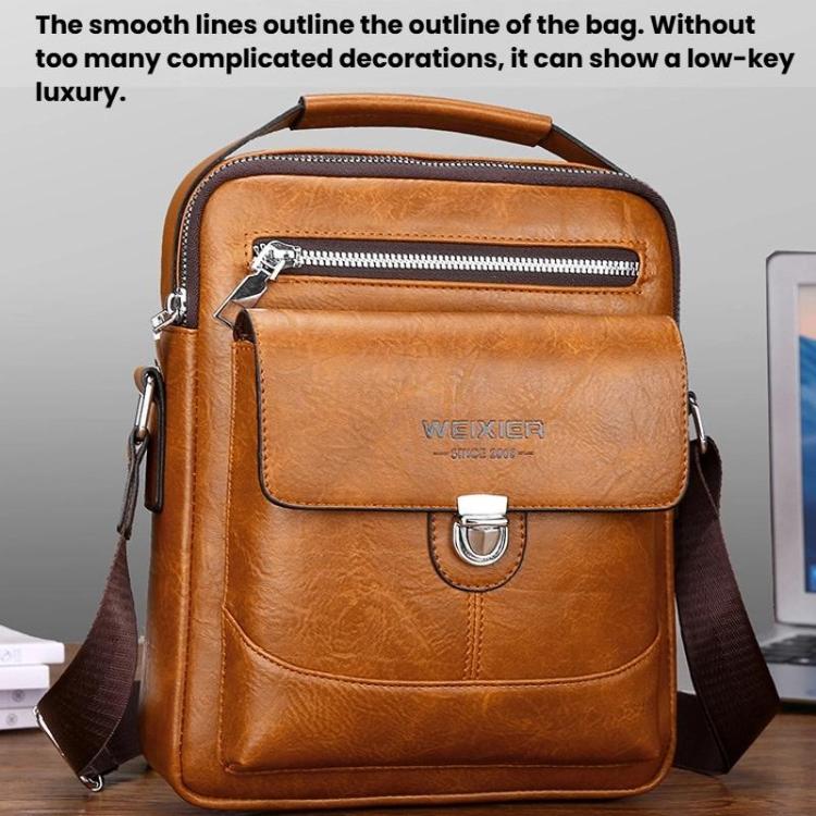 WEIXIER D835 Men Business Commuting Crossbody Bag Versatile Large-Capacity Waterproof Shoulder Bag