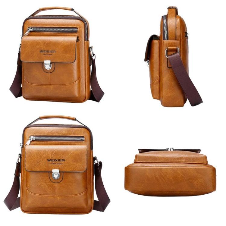 WEIXIER D835 Men Business Commuting Crossbody Bag Versatile Large-Capacity Waterproof Shoulder Bag