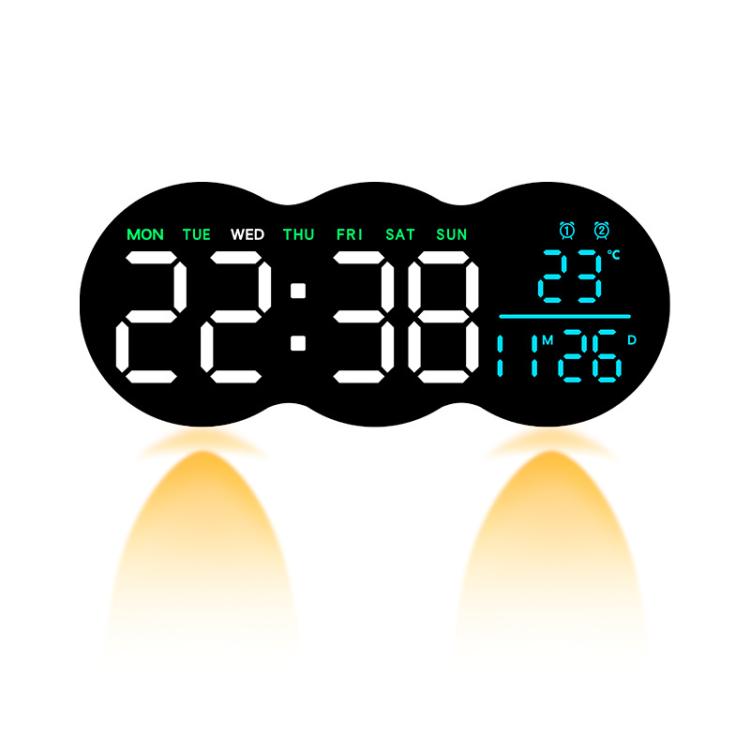 Living Room Digital Wall Clock LED Electronic Clock With Light Multi-Function Remote Control Alarm Clock