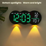 Living Room Digital Wall Clock LED Electronic Clock With Light Multi-Function Remote Control Alarm Clock