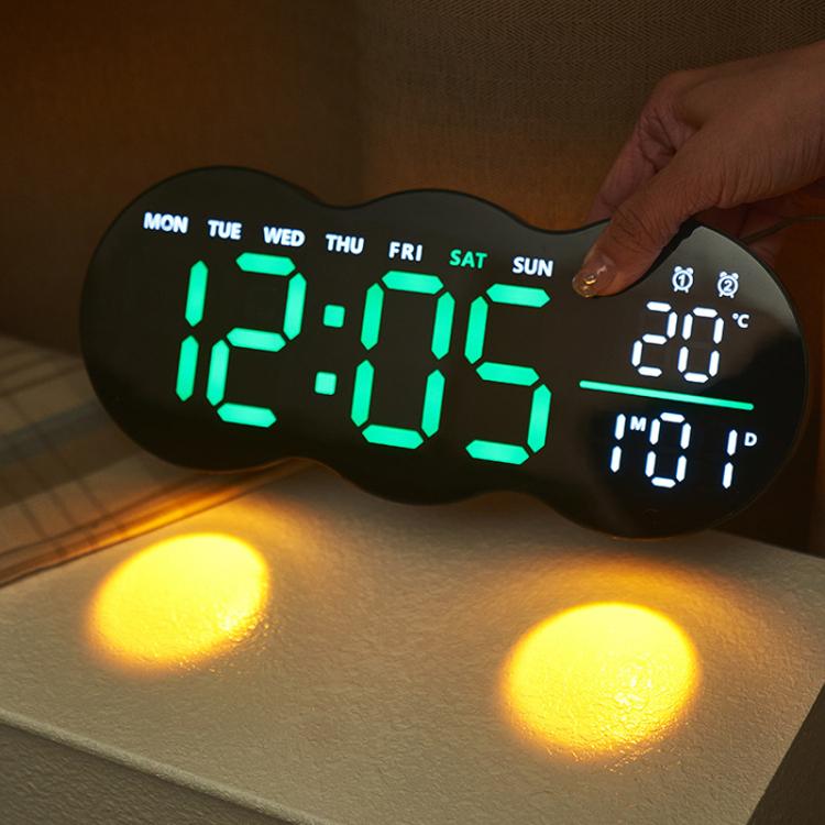 Living Room Digital Wall Clock LED Electronic Clock With Light Multi-Function Remote Control Alarm Clock