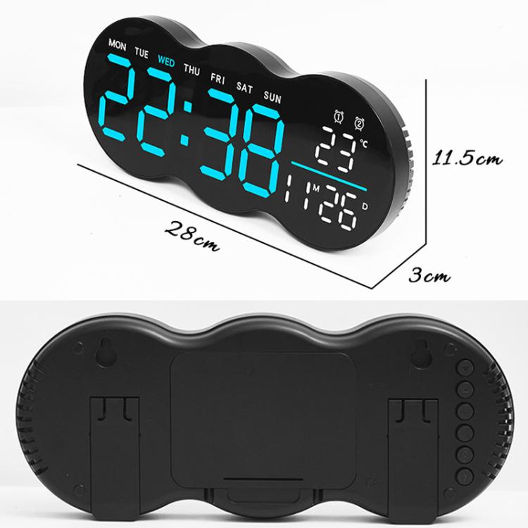 Living Room Digital Wall Clock LED Electronic Clock With Light Multi-Function Remote Control Alarm Clock