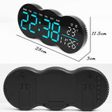 Living Room Digital Wall Clock LED Electronic Clock With Light Multi-Function Remote Control Alarm Clock