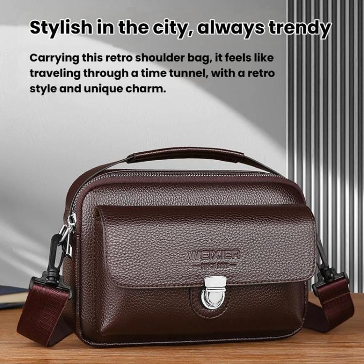 WEIXIER D825 Men Commuting Portable Crossbody Bag Horizontal Waterproof Fanny Pack