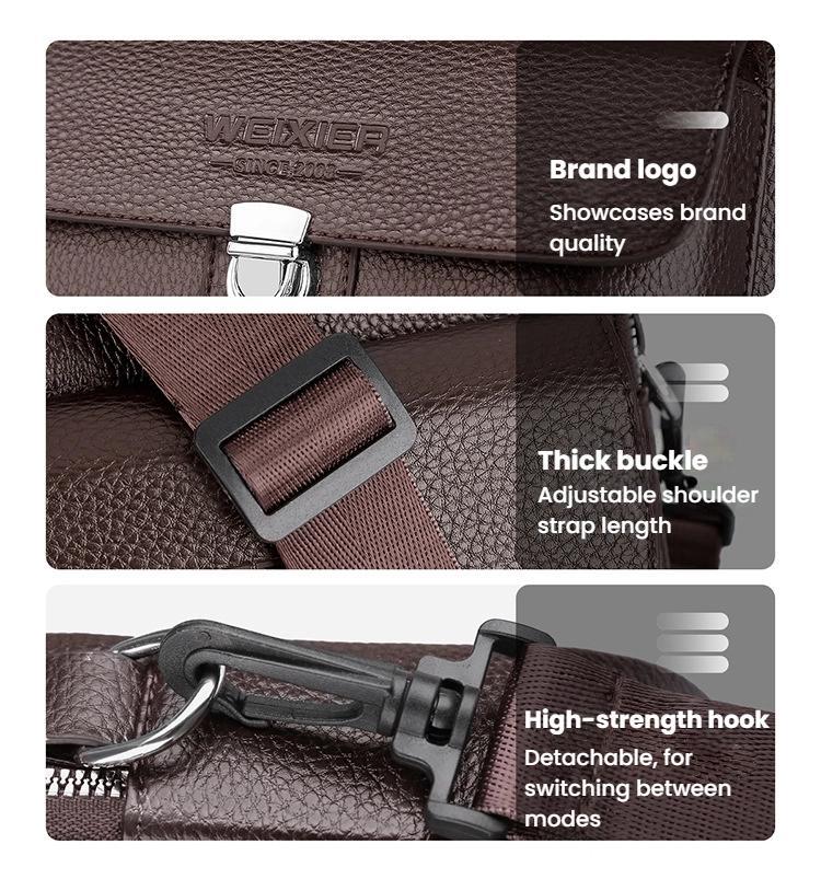 WEIXIER D825 Men Commuting Portable Crossbody Bag Horizontal Waterproof Fanny Pack