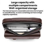 WEIXIER D823 Men PU Waterproof Flip-Top Crossbody Bag Commuting Shoulder Bag