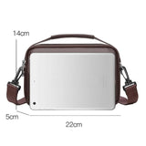 WEIXIER D823 Men PU Waterproof Flip-Top Crossbody Bag Commuting Shoulder Bag