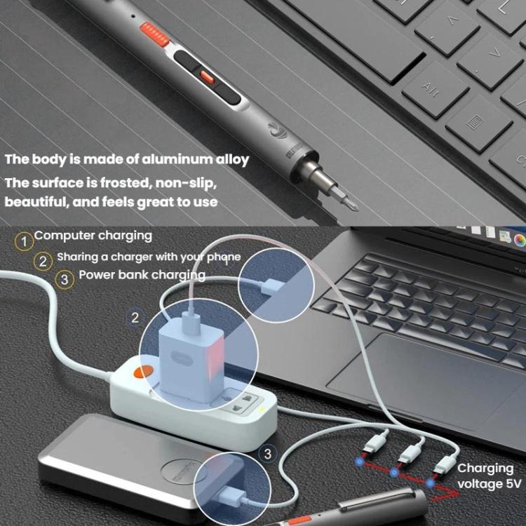 29pcs High-Torque Electric Screwdriver Set For Mobile Phone Repair, CREATIONSPACE CS0801A