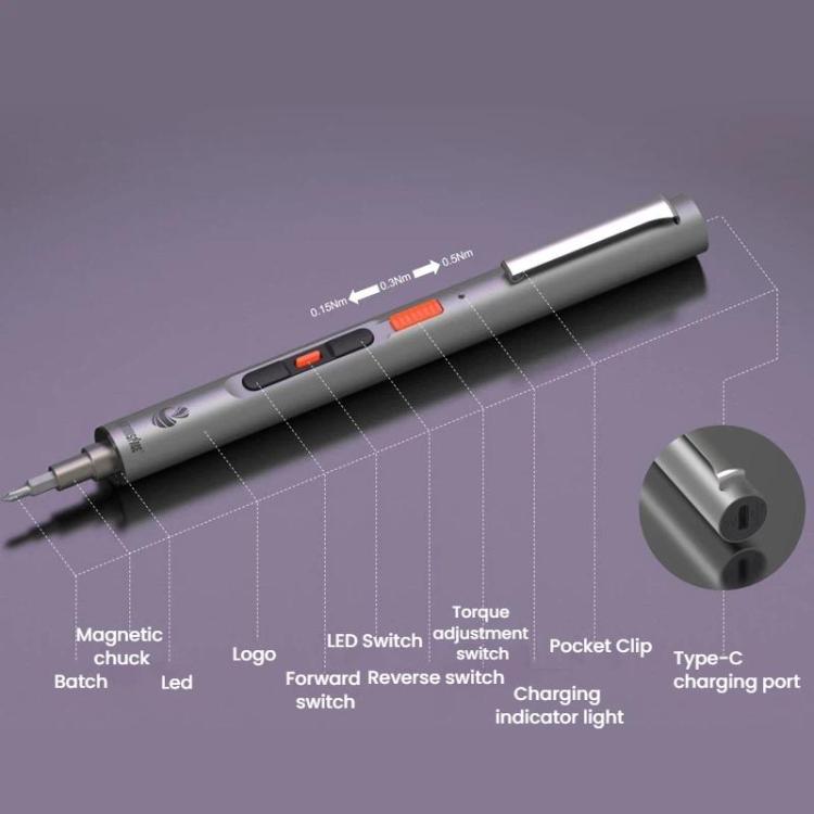 29pcs High-Torque Electric Screwdriver Set For Mobile Phone Repair, CREATIONSPACE CS0801A