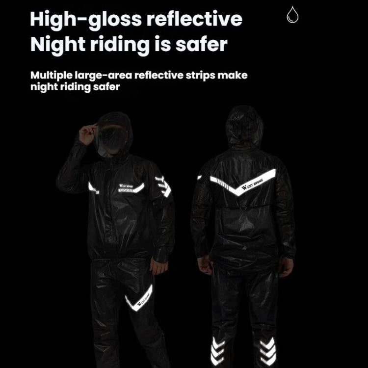 WEST BIKING Reflective Outdoor Waterproof Lightweight Cycling Raincoat, S, M, L, XL, XXL, XXXL, XXXXL