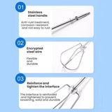 2pcs /Set 304 Stainless Steel Whisk Attachment For Donlim, Hauswirt Electric Hand Mixers