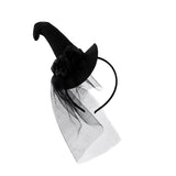 Lace Headband Retro Mesh Witch Hat Halloween Headpiece Party Costume