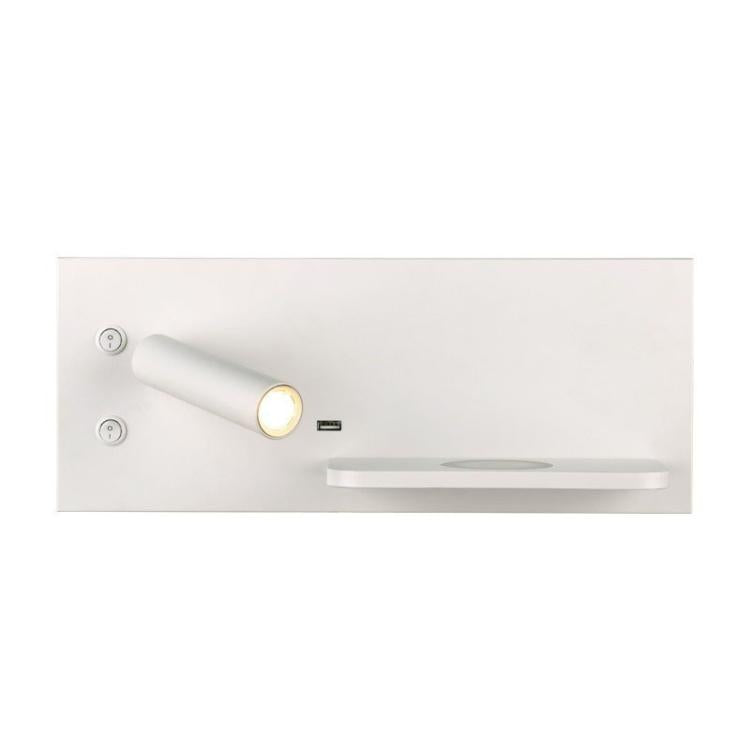 Simple Bedroom Bedside LED Wall Lamp Hotel Room USB Reading Light, Right