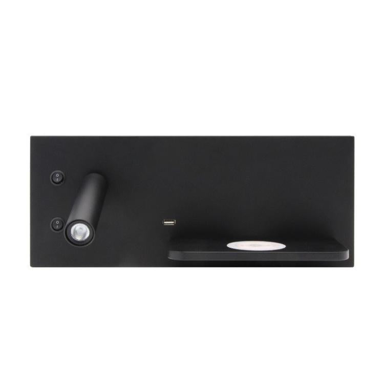 Simple Bedroom Bedside LED Wall Lamp Hotel Room USB Reading Light, Right