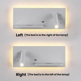 Simple Bedroom Bedside LED Wall Lamp Hotel Room USB Reading Light, Right