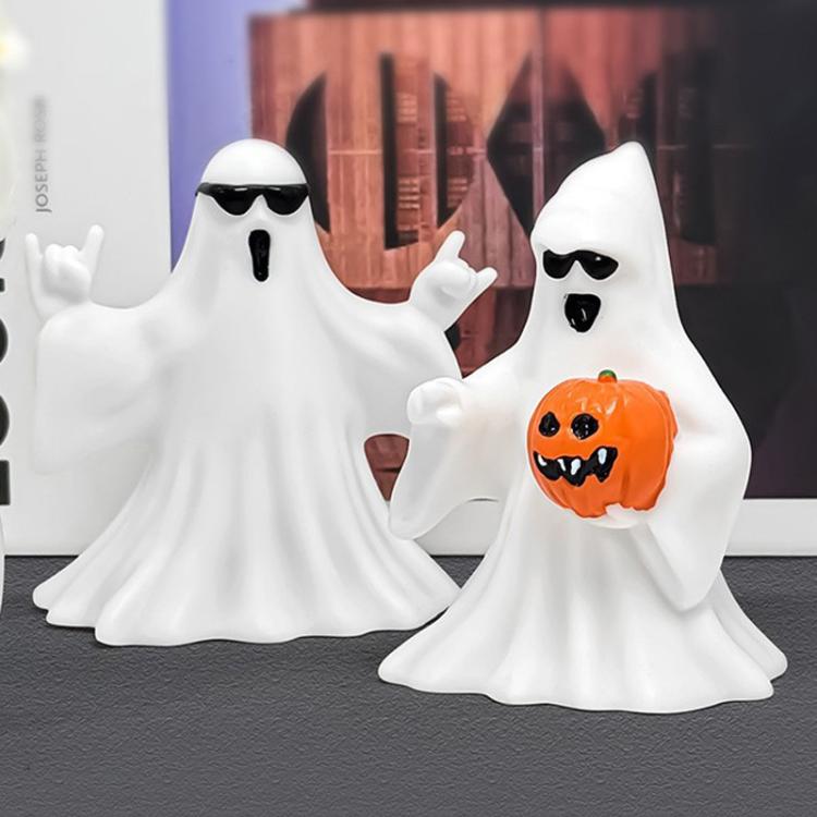 Ghost Desktop Ornament Halloween Decoration Prop, Little Ghost, Ghost Sunglasses, Pumpkin Ghost, Finger