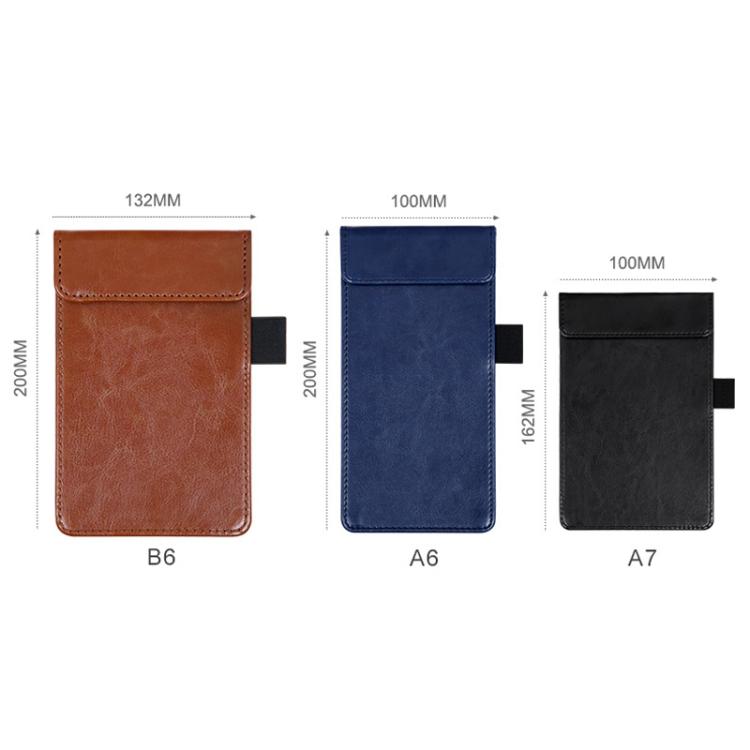 Magnetic PU Leather Clipboard with Pen Holder Portable Notepad Board Folder, A7 Brown, A7 Black, A7 Blue, A6 Brown, A6 Black, A6 Blue, B6 Brown, B6 Blue