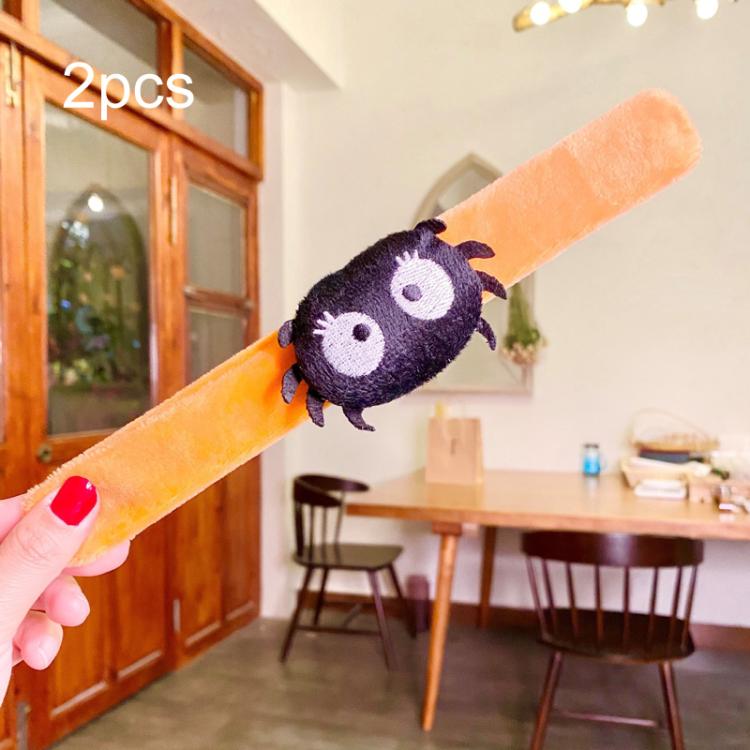 2pcs Halloween Slap Bracelets Halloween Children Gift Decorations, Pumpkin, Hat, Ghost, Little Spider