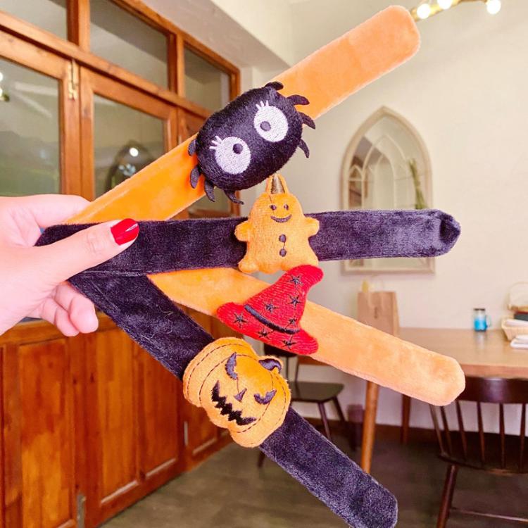2pcs Halloween Slap Bracelets Halloween Children Gift Decorations, Pumpkin, Hat, Ghost, Little Spider