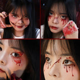 10pcs Halloween Temporary Tattoo Stickers Waterproof Facial Scar Makeup Stickers, EH-093, EH-095, EH-096, EH-101, EH-103, EH-104, EH-105, EH-106, EH-107, EH-110, EH-112, EH-126, EH-127, EH-128, EH-131, EH-132
