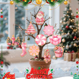 10pcs /Pack Wooden Christmas Decoration Hanging Christmas Tree Arrangement Small Wooden Piece Hanging Decoration, 10pcs /Pack Wooden