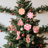 10pcs /Pack Wooden Christmas Decoration Hanging Christmas Tree Arrangement Small Wooden Piece Hanging Decoration, 10pcs /Pack Wooden