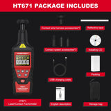 HABOTEST Photoelectric Digital Display Handheld Tachometer