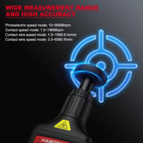 HABOTEST Photoelectric Digital Display Handheld Tachometer