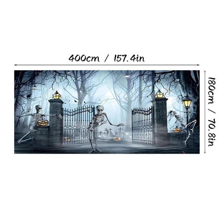 Halloween Garage Backdrop Decorative Garage Atmosphere Wall Fabric, 2, 3, 4, 5, 6, 10