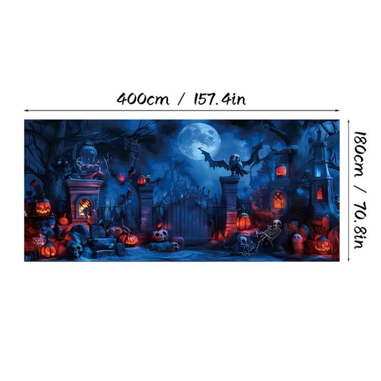 Halloween Garage Backdrop Decorative Garage Atmosphere Wall Fabric, 2, 3, 4, 5, 6, 10